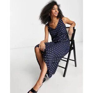 Ted Baker London Dress 4 Shift  Cami Metallic Dot High Low
